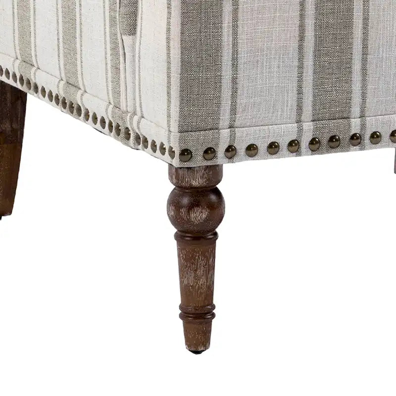 Fauteuils d'appoint modernes à rayures avec accoudoirs