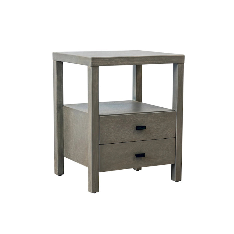 Painted Solid Acacia Wood Storage End Table by East at Main