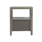 Table d'appoint de rangement en bois d'acacia massif peint par East at Main