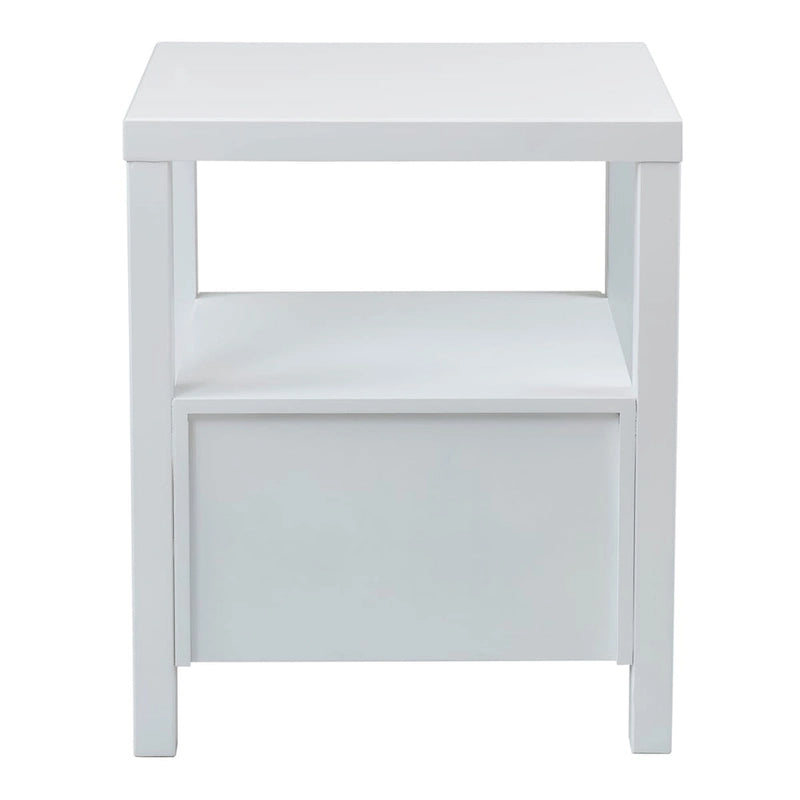 Table d'appoint de rangement en bois d'acacia massif peint par East at Main