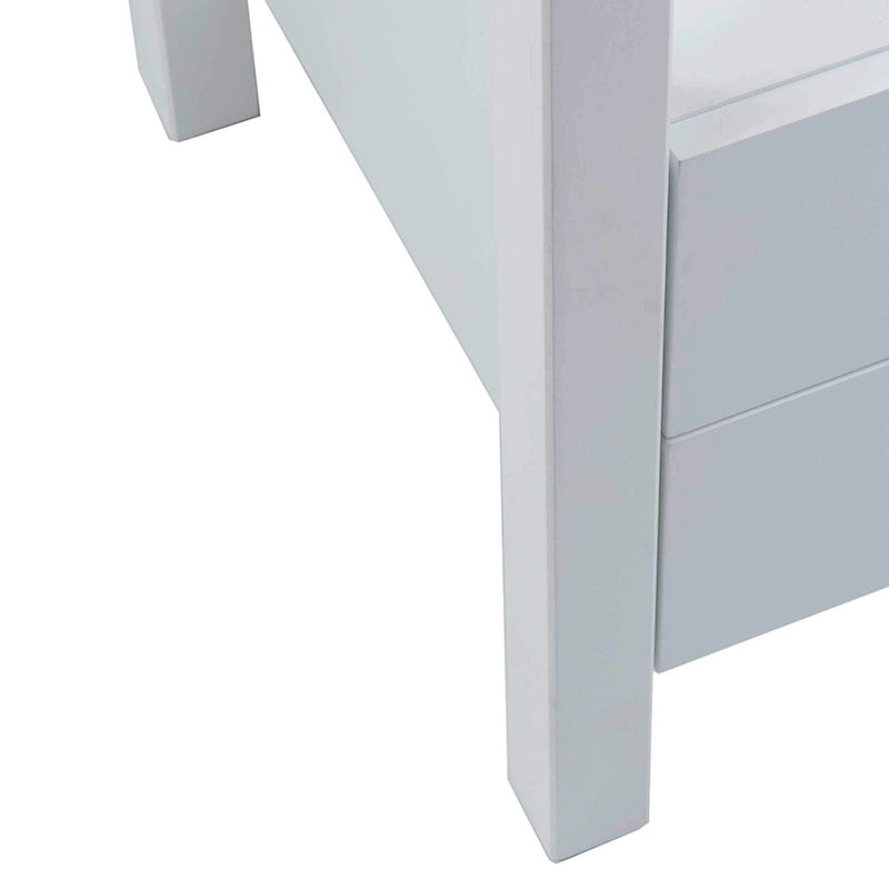 Table d'appoint de rangement en bois d'acacia massif peint par East at Main