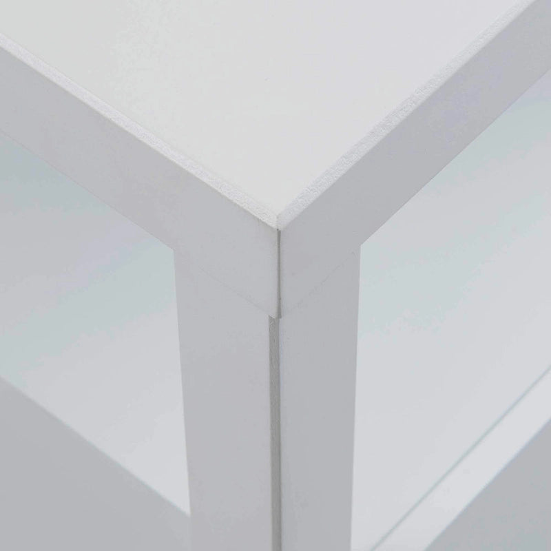 Table d'appoint de rangement en bois d'acacia massif peint par East at Main