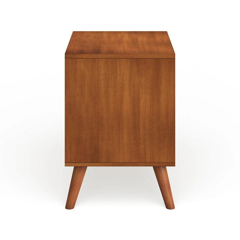 Table de chevet Bodo en bois à 2 tiroirs, style moderne du milieu du siècle, par Carson Carrington