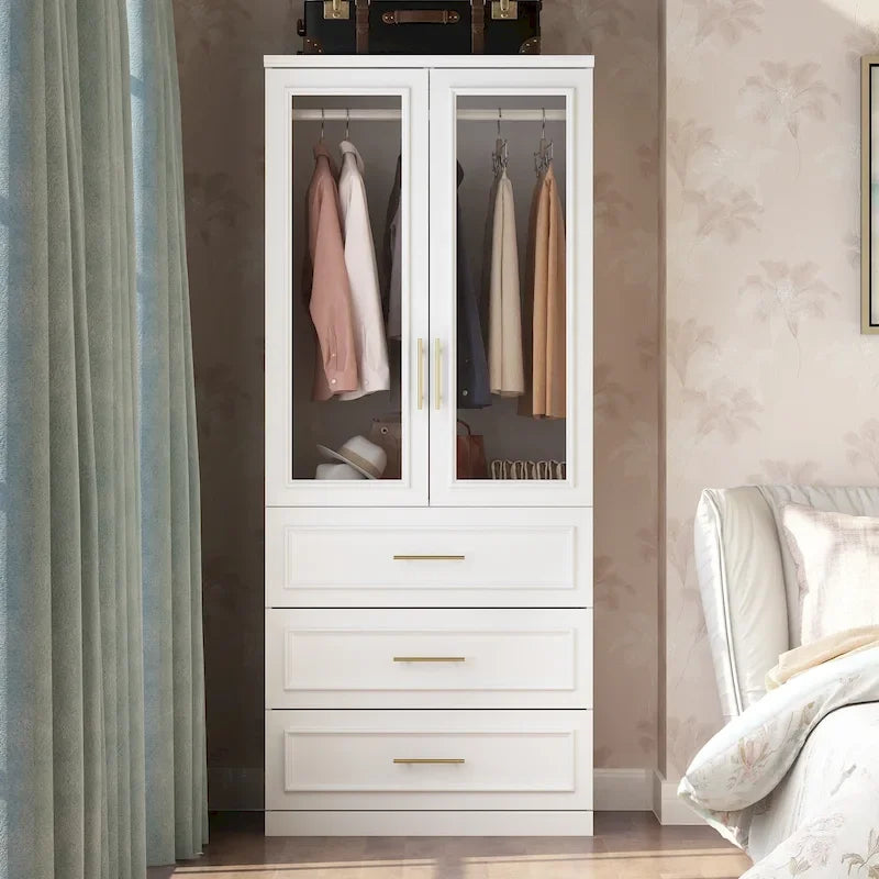 Armoire modulaire de grande hauteur (74,8 cm) avec porte vitrée