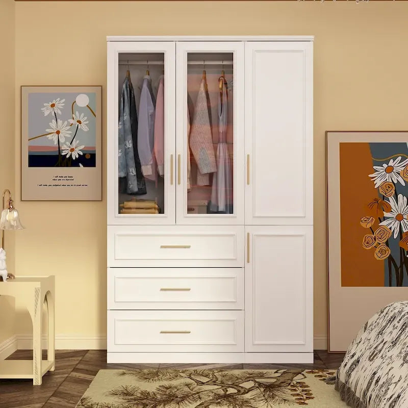 Armoire modulaire de grande hauteur (74,8 cm) avec porte vitrée