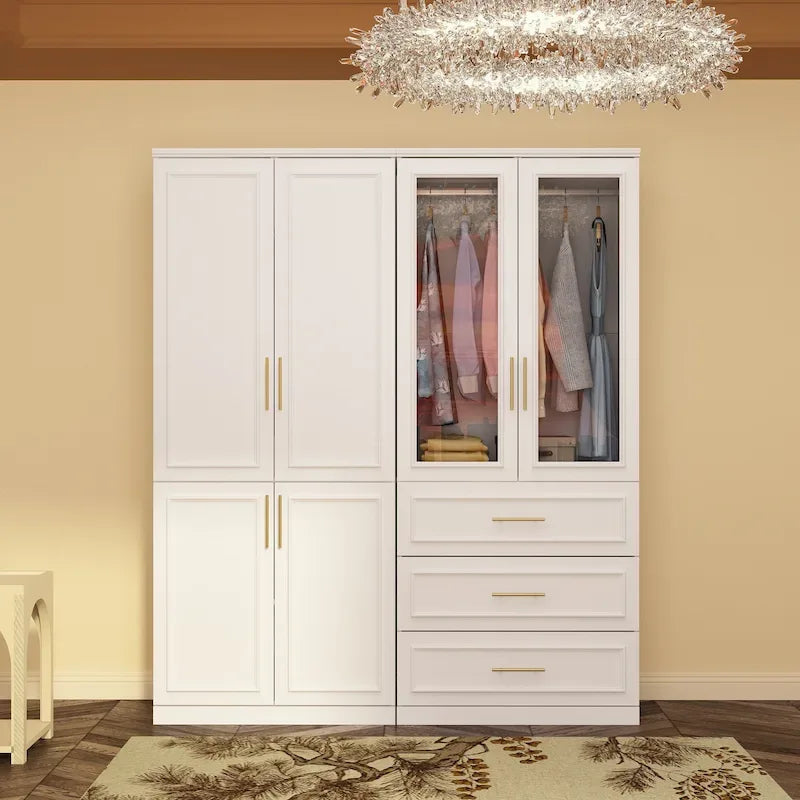 Armoire modulaire de grande hauteur (74,8 cm) avec porte vitrée
