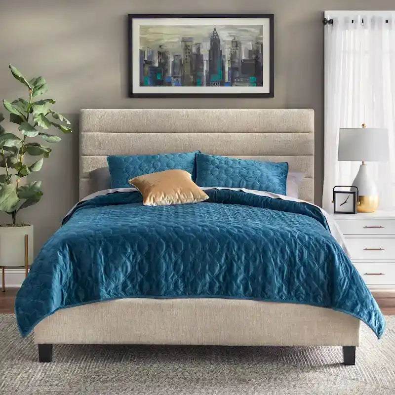 Lit rembourré Lifestorey Raquel Channel Back Queen