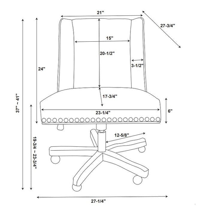 Chaise de bureau en peluche à motif vache marron et blanc