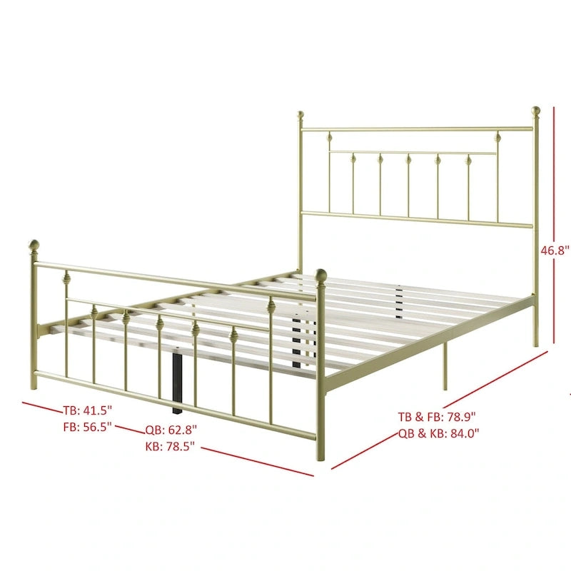 Lit plateforme en métal Melia