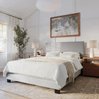 Lit queen moderne rembourré Nova, sommier requis