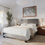 Lit queen moderne rembourré Nova, sommier requis