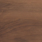 Lit plateforme Jamila moderne en rotin synthétique - Brun noyer