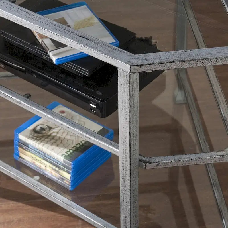 Meuble TV d'angle en métal SEI Furniture Jensen pour téléviseurs jusqu'à 33,25 pouces