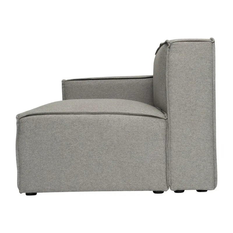 Canapé d'angle modulaire contemporain, fauteuil gauche avec accoudoir