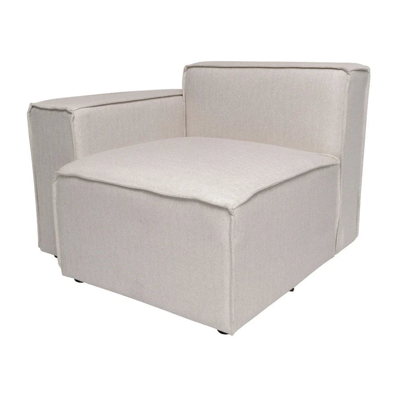 Canapé d'angle modulaire contemporain, fauteuil gauche avec accoudoir