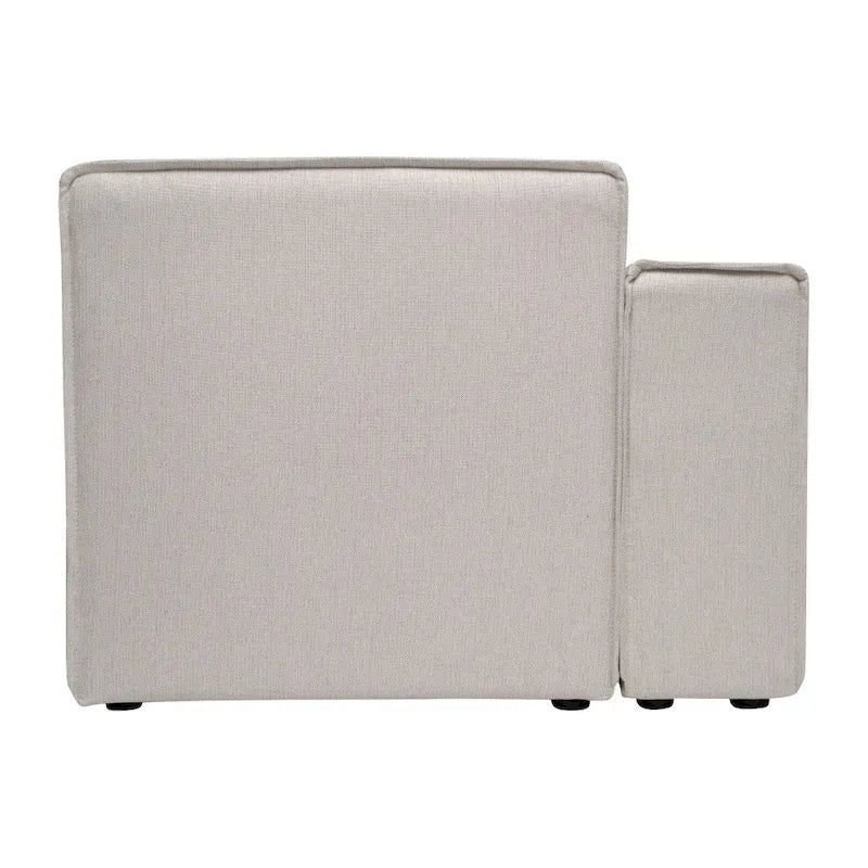 Canapé d'angle modulaire contemporain, fauteuil gauche avec accoudoir