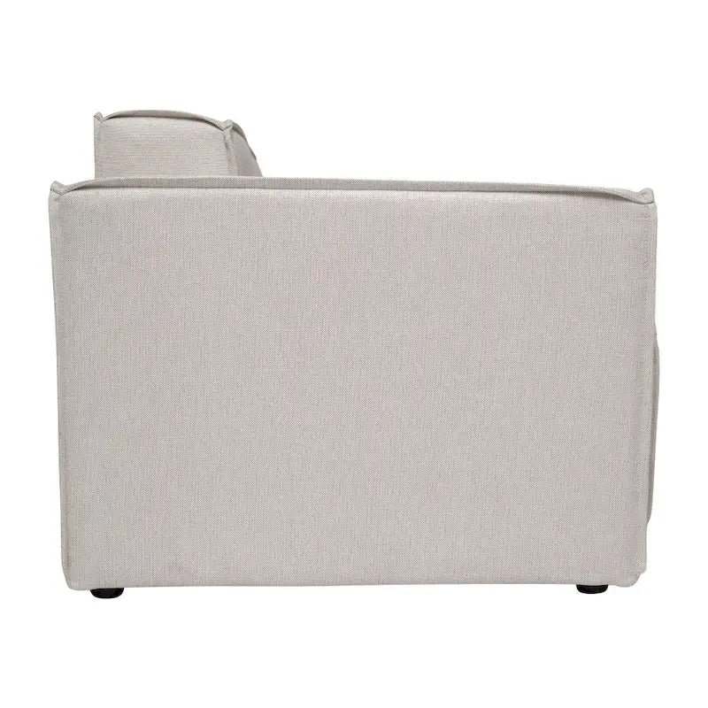 Canapé d'angle modulaire contemporain, fauteuil gauche avec accoudoir