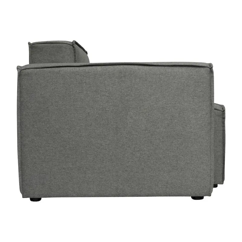 Canapé d'angle modulaire contemporain, fauteuil gauche avec accoudoir