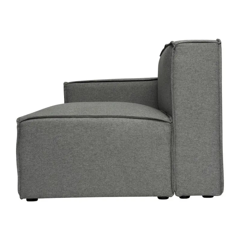 Canapé d'angle modulaire contemporain, fauteuil gauche avec accoudoir
