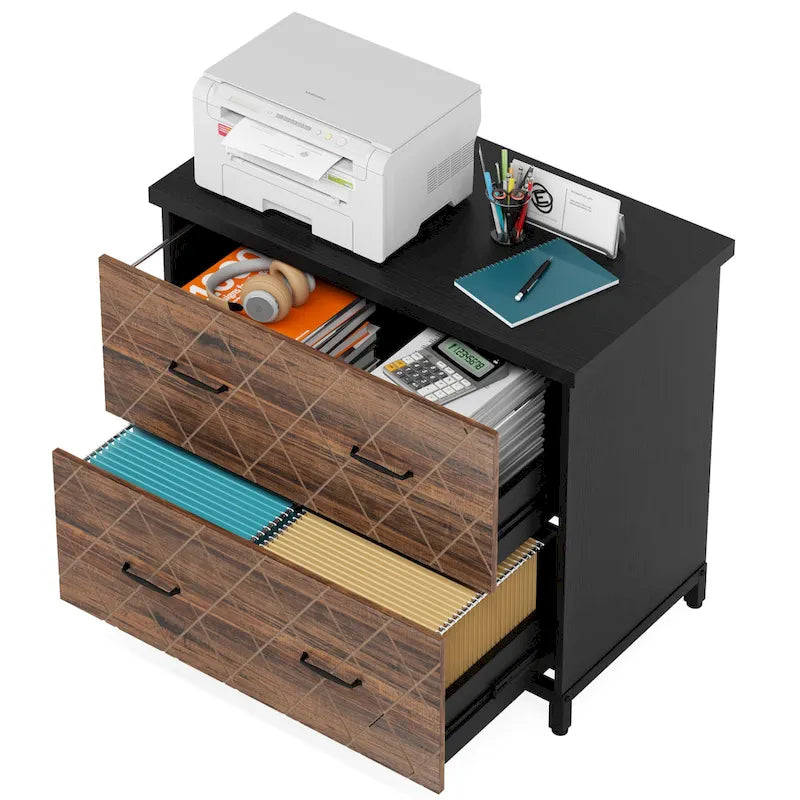 Classeur à deux tiroirs, classeur latéral, classeur de bureau