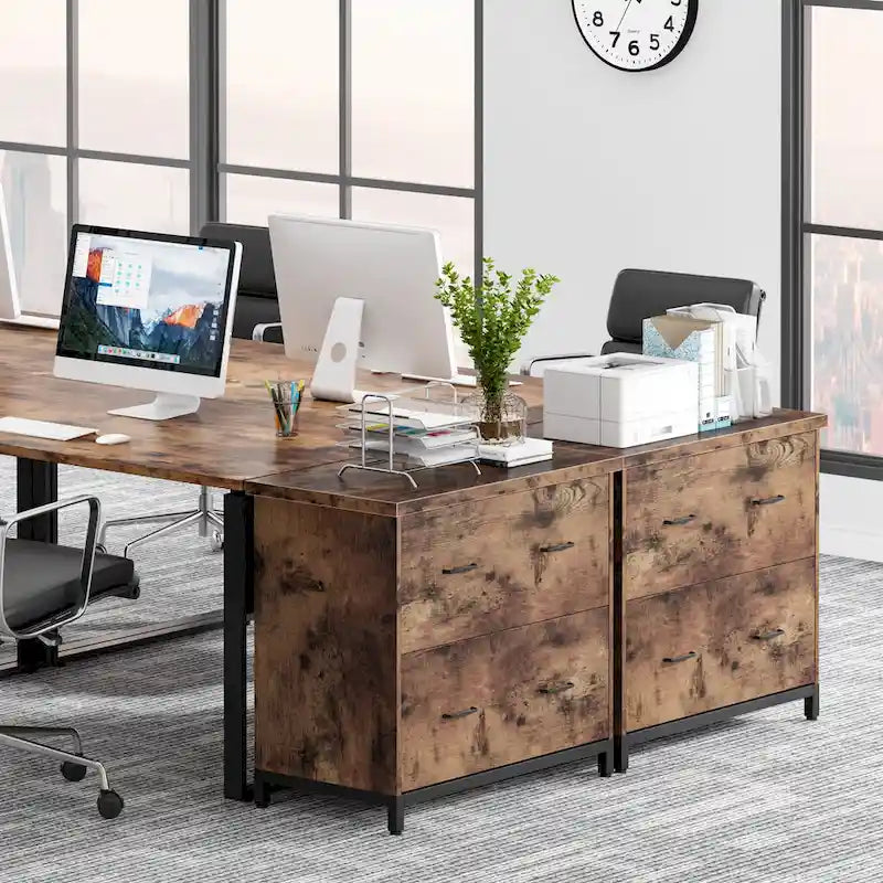 Classeur à deux tiroirs, classeur latéral, classeur de bureau