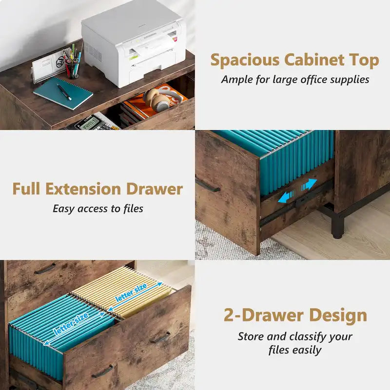 Classeur à deux tiroirs, classeur latéral, classeur de bureau