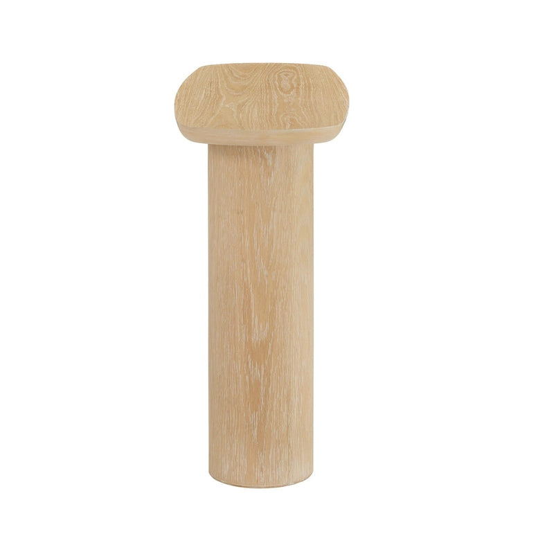 Table d'appoint contemporaine Edo en chêne avec piètement colonne robuste par iNSPIRE Q Modern