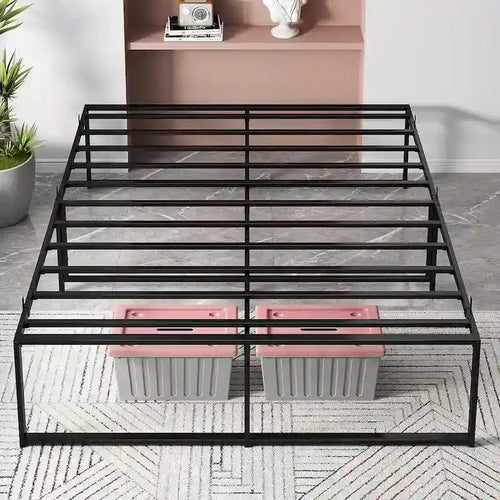 14 inch Tall Heavy Duty Metal Full Bed Mattress Frame