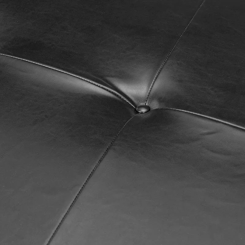 Pouf rectangulaire SAFAVIEH Tonja en cuir bicast marron