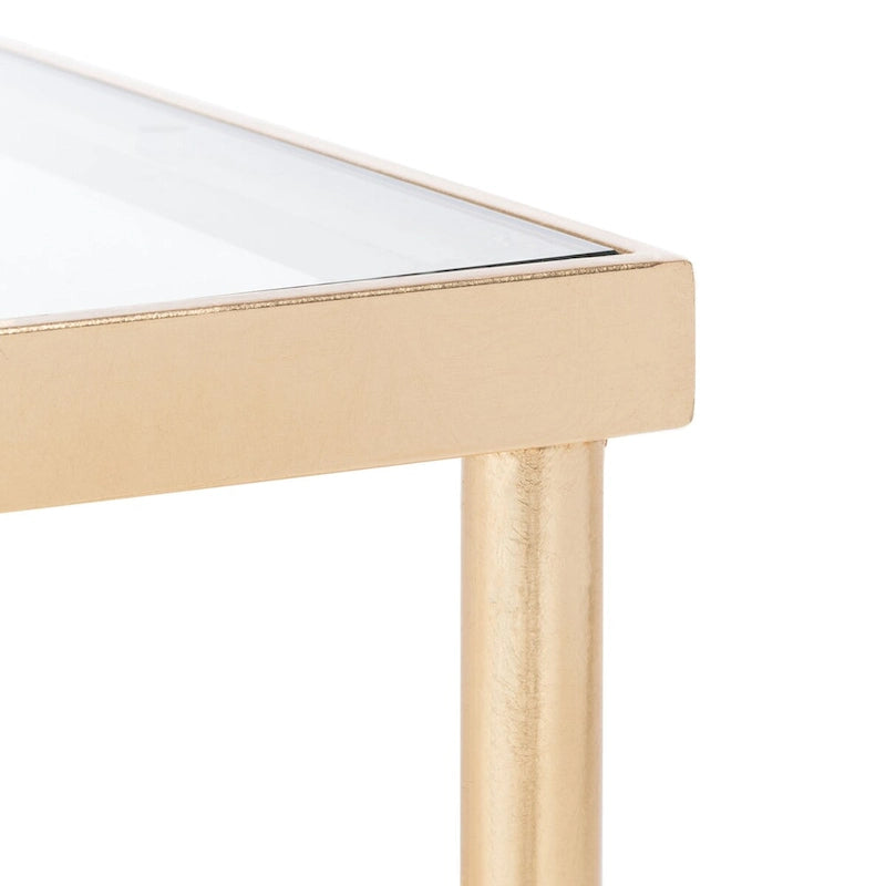 Table basse SAFAVIEH Couture Araminta à la feuille d'or - 112 cm L x 61 cm l x 52 cm H