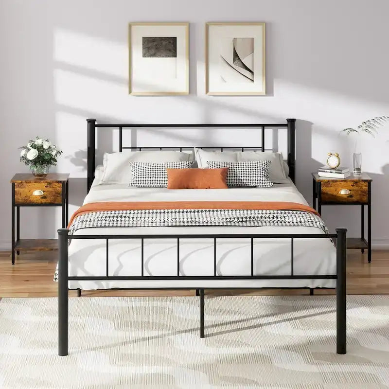 Futzca Bed Frame with Headboard and Footboard