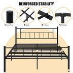 Cadre de lit Futzca avec tête et pied de lit