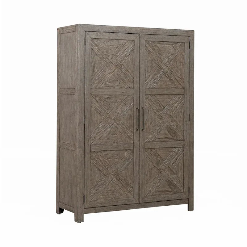 Armoire Skyview Lodge en chêne couleur pavé pour le rangement de la chambre - Largeur 54 x Profondeur 20 x Hauteur 75