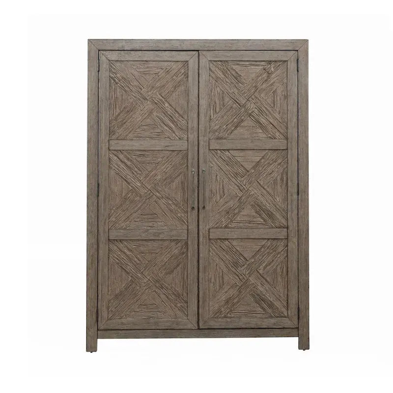 Armoire Skyview Lodge en chêne couleur pavé pour le rangement de la chambre - Largeur 54 x Profondeur 20 x Hauteur 75