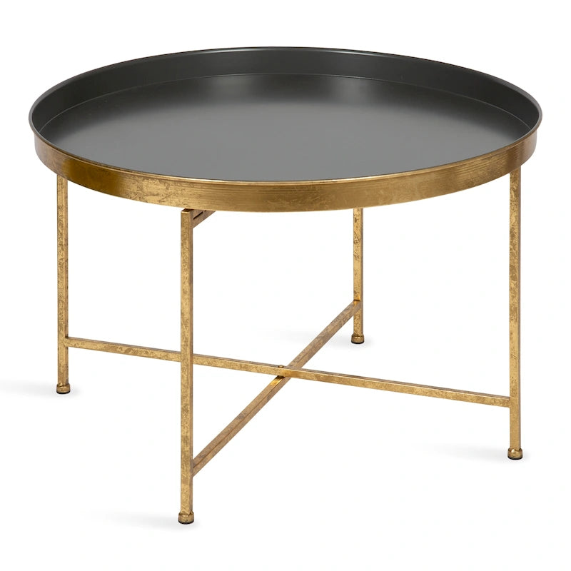 Table basse ronde en métal Kate and Laurel Celia - 72 x 72 x 48 cm