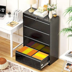 Classeur latéral métallique à 4 tiroirs avec serrure