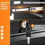 Classeur latéral métallique à 4 tiroirs avec serrure