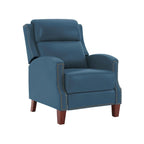 Fauteuil inclinable en cuir véritable avec dossier inclinable multi-angles et pieds en bois massif