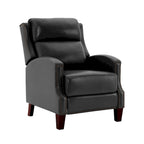 Fauteuil inclinable en cuir véritable avec dossier inclinable multi-angles et pieds en bois massif