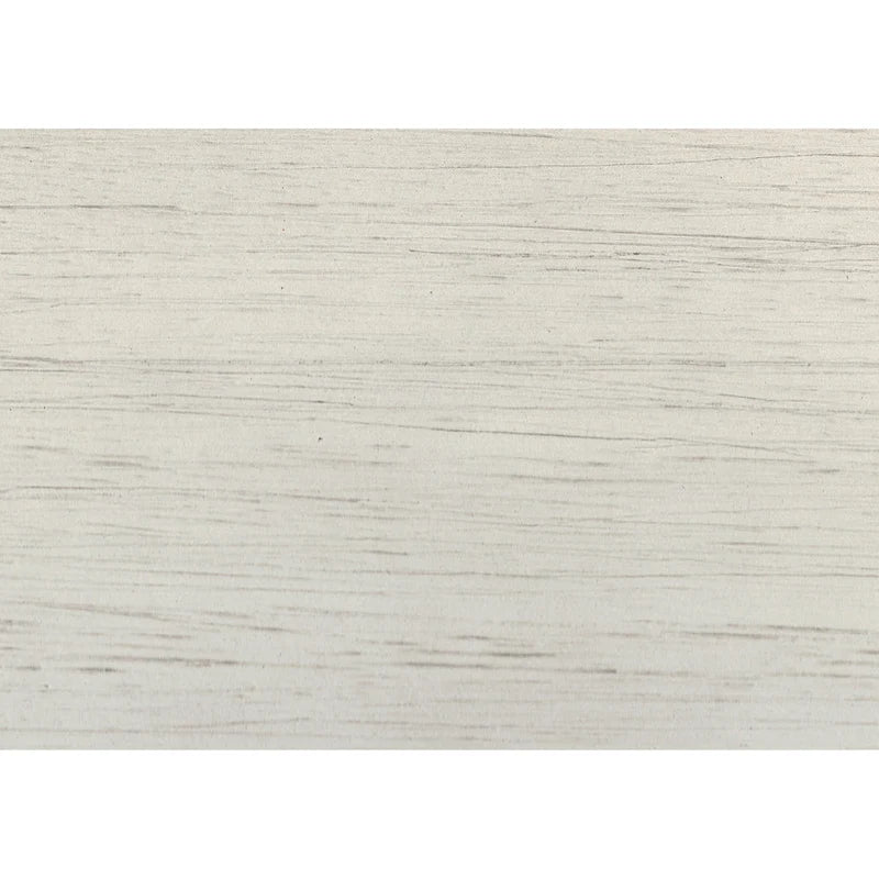 Table basse Rome 122 cm, rectangulaire, 2 tiroirs, blanc, marron, bois massif