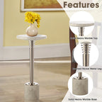 Table d'appoint ronde contemporaine en marbre sur pied