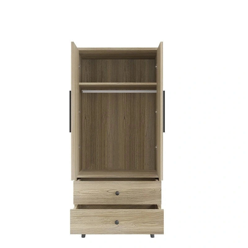 Armoire en bois à 2 tiroirs et 2 portes