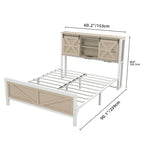 Cadre de lit Moasis Farmhouse en chêne, format queen/king