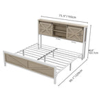 Cadre de lit Moasis Farmhouse en chêne, format queen/king