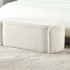 Pouf de rangement rembourré en tissu pour entrée