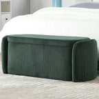 Pouf de rangement rembourré en tissu pour entrée