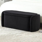 Pouf de rangement rembourré en tissu pour entrée