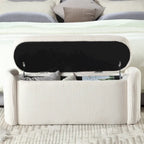 Pouf de rangement rembourré en tissu pour entrée