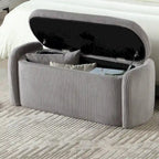 Pouf de rangement rembourré en tissu pour entrée