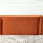 Pouf de rangement rembourré en tissu pour entrée